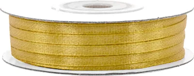 Produktbild von Satinband 3mm x 50m Rolle Gold