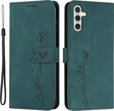 Produktbild von Samsung Galaxy A14 Hülle - Coverup Smile Klapphülle - Grün