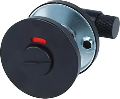 Produktbild von Moderne Türrosetten rund Edelstahl Schwarz – Rosetten Set - WC Rosettenpaar