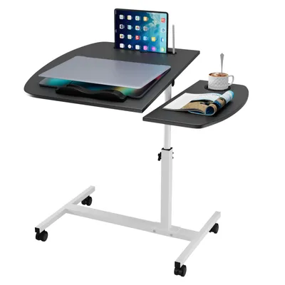 Produktbild von Laptoptisch Bürotisch mit Rollen Computertisch 60x40cm Arbeitstisch höhenverstellbar