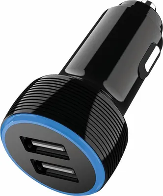 Produktbild von 2GO Dual-USB KFZ-Ladegerät 2400mA  schwarz