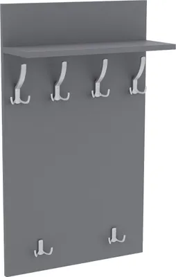 Produktbild von AKKE Light Graphite Garderobenpaneel MAXI - ALU haken BxH: 60x100 cm