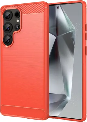 Produktbild von König Design Hülle kompatibel mit Samsung Galaxy S25 Ultra Kunststoff Soft Handyhülle - Handy Case Rot