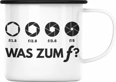 Produktbild von Trendation - Fotografie Geschenk Emaille Tasse lustig Fotograf Zubehör Fotograph Geschenkidee Lustige Geschenk Emaille Emaille Tasse Witzig (Schwarz)