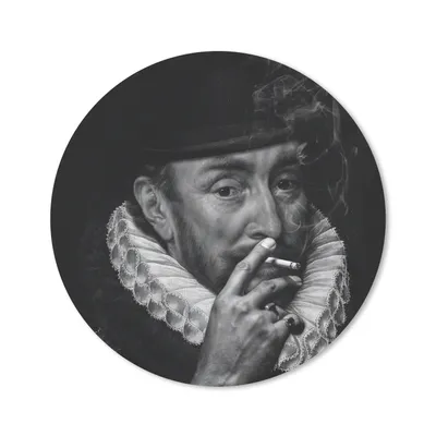Produktbild von MuchoWow® Mauspad Mousepad Porträt von Wilhelm I. - Adriaen Thomasz - Schwarz und Weiß 50x50 cm - Mousepads - Maus Mat - Pad - Mausunterlage - Vinyl