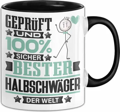 Produktbild von Halbschwäger Geschenk Lustiger Spruch für Halbschwäger Geschenkidee Bester Halbschwäger Der Welt (Schwarz)