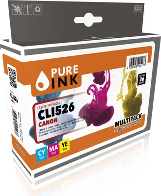 Produktbild von Pure Ink 170745990023, Cyan, Magenta, Gelb, Multipack