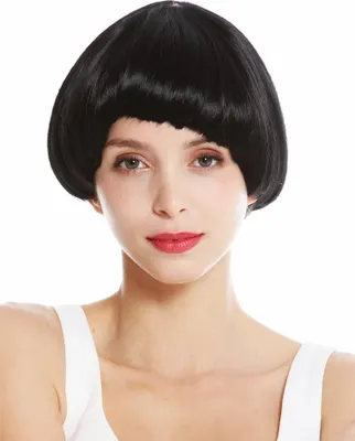 Produktbild von WIG ME UP Perücke kurz Bob Voluminös Schwarz YZF-41060-1