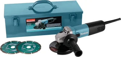 Obrázok produktu pre Uhlová brúska 840 W Ø125 mm a 2 kotúče - MAKITA 9558HNRGK3