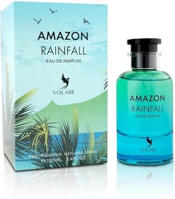 Produktbild von Volaré Amazon Rainfall Eau de Parfum 100 ml Herren – Frisch Aromatischer Duft mit Holz & Moschus – Langanhaltendes Männer Parfum