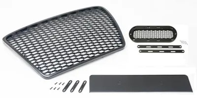 Image de Calandre avant noire brillante avec emblème, pour Audi A6 4F C6, à partir de 2009