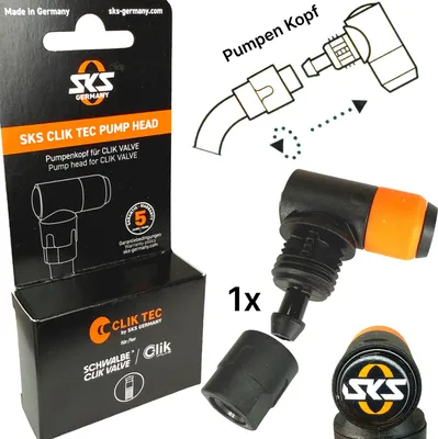 Produktbild von SKS Fahrrad Schlauch Clik Valve Klick Ventil SCV System Pumpenkopf