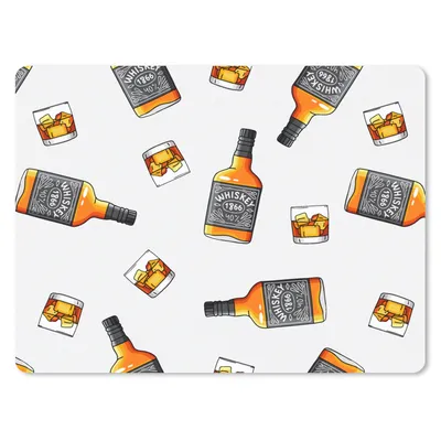 Produktbild von MuchoWow® Mauspad Mousepad Whiskey - Glas - Design 23x19 cm - Mousepads - Maus Mat - Pad - Mausunterlage - Schreibtischunterlage - Mauspad