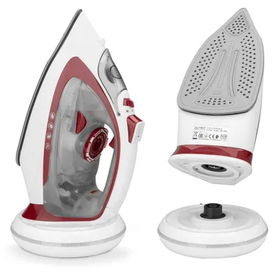 Immagine prodotto di TZS First Austria - Ferro da stiro a vapore senza filo da 2400 W - Serbatoio da 450 ml con sistema antigoccia, temperatura e intensità del vapore regolabili - Piastra in ceramica - Con funzione vapore verticale