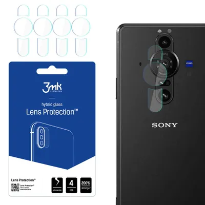 Produktbild von 3mk Hybridglas Lens Protection für Sony Xperia Pro I 5G Kamera Objektiv Kameralinse 0,16mm 6H (4 Stück)