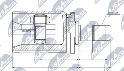 Produktbild von NTY Gelenksatz Antriebswelle Vorne Links Getriebeseitig für BMW 5 Touring (F11) NPW-BM-032