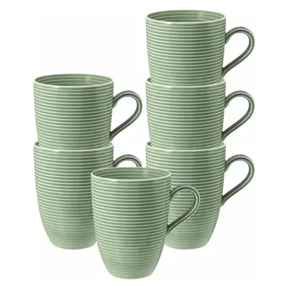 Produktbild von Seltmann Weiden Beat Salbeigrün Becher mit Henkel 0,35l 6er Set