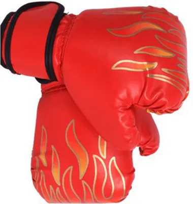 Image de Gants de boxe pour enfants destinés à l'entraînement professionnel des jeunes, sac de frappe enPolyuréthaneépaissi, rouge