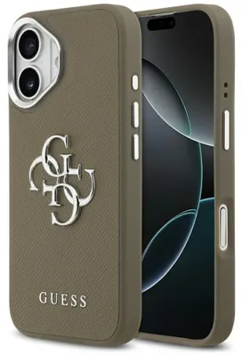 Produktbild von Etui Guess Grained Big 4G Classic Logo   Do Iphone 17 Brązowy