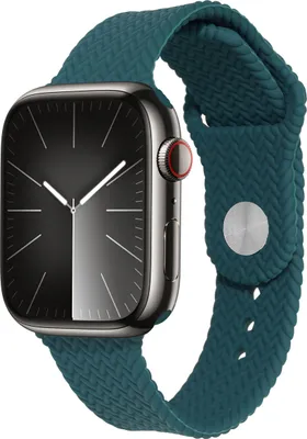 Produktbild von imoshion Geflochtenes Silikonarmband für das Watch Series 1 t/m 11 / SE / Ultra (44/45/46/49 mm) - Dunkelgrün