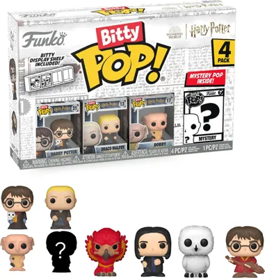 Image de FUNKO Bitty POP - Harry Potter Harry en robe avec écharpe #4er Pack