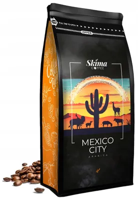 Produktbild von Kaffeebohnen 1 kg MEXICO CITY 100 % Arabica frisch geröstet für Vollautomaten + Tassenuntersetzer
