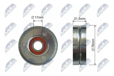 Produktbild von NTY RNK-VW-010 Spannrolle Keilrippenriemen 76mm für VW PASSAT Variant (3B6) PASSAT Variant (3B5) PASSAT (3B3) PASSAT (3B2) für AUDI A4 Avant (8E5, B6)