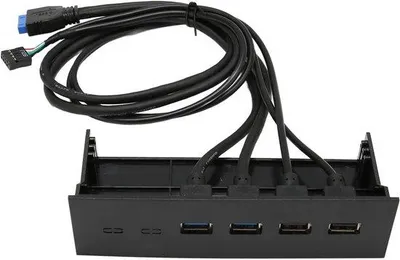 Obrázok produktu pre USB 3.0 rozbočovač 5 Gbps so 4 portmi a 5,25-palcovým čelným panelom