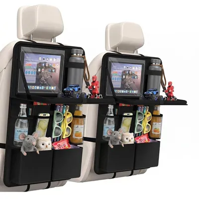 Image de Elzusha - Organisateur de voiture, protège-siège, support pour tablette, lot de 2