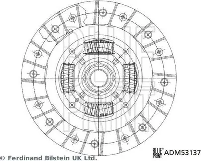 Produktbild von BLUE PRINT ADM53137 Kupplungsscheibe für MAZDA 6 Station Wagon (GY) 22-Zähne