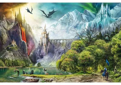 Image de Puzzle règne des dragons 3000 pièces - collection monstre et château - ravensburger - 164622
