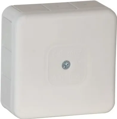 Produktbild von Aufputzdose, hermetisch IP44, weiß, anschraubbar, 85x85x37 Viplast 03101