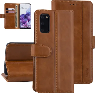 Produktbild von Samsung Galaxy S20 Brown Book type case - Polyurethanleather