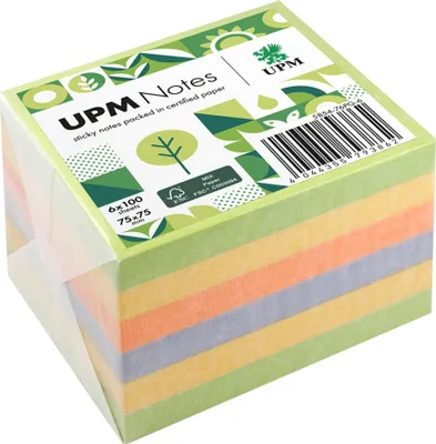 Immagine prodotto di UPM Notes Appunti adesivi 5854-76PG-6 Primavera 75x75mm 100pz assortiti 6 pezzi.