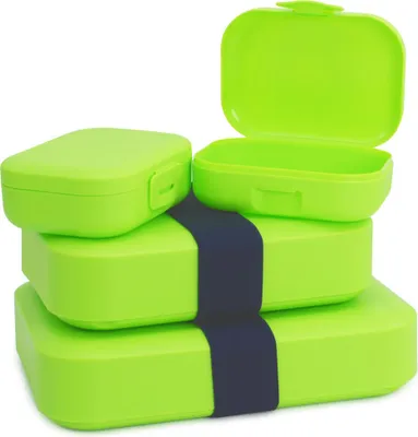 Produktbild von com-four® 4x Lunch-Box für unterwegs - Brotdose in verschiedenen Größen - Vorratsdosen für Essen, Snacks, Obst, Gemüse