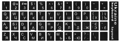 Produktbild von Aufkleber für Tastatur mit ukrainischen Buchstaben