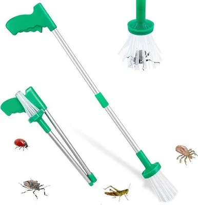 Produktbild von Spinnenfänger, Insektenfänger - Greifer, Fänger - Sicheres Fangen - Berührungslose Funktionsweise - 85 cm - Grün