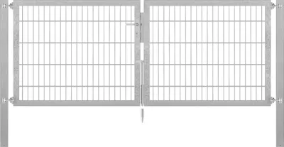 Produktbild von Alberts Doppeltor Flexo Plus mit Zubehör, zum Einbetonieren, feuerverzinkt, Breite 250 cm, Höhe 100 cm, Pfostenstärke 80 x 80 mm