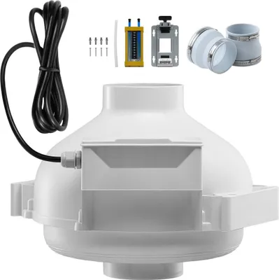 Immagine prodotto di Ventilatore per la rimozione del radon 190 CFM - Ventilatore da condotto in linea - Funzionamento silenzioso - Protezione efficace dal radon - Facile installazione