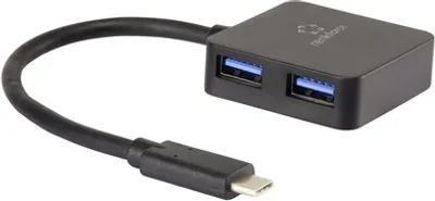 Produktbild von Renkforce 4 Port USB 3.2 Gen 1-Hub (USB 3.0) Schwarz