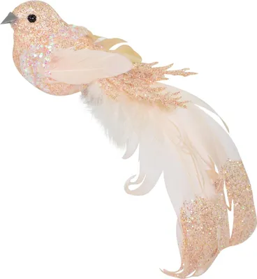 Produktbild von Deko-Vogel Weihnachtsbaumschmuck | 16 x 4 cm | Rosa & Clip | 16507