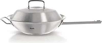 Produktbild von Fissler Original-Profi Collection / Edelstahl-Wokpfanne (Ø 30 cm, 4,1 Liter) Stiel-Wok mit Metall-Deckel, unbeschichtet - Induktion