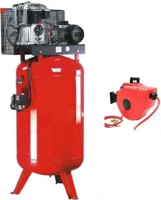 Produktbild von Kompressor 700/11/270 BK14 stehend 5,5PS Industriekompr. + Schlauchroller 30m