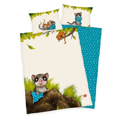 Produktbild von Herding Baby Kinder Renforce Bettwäsche Der kleine Siebenschläfer 100x135 2456402063
