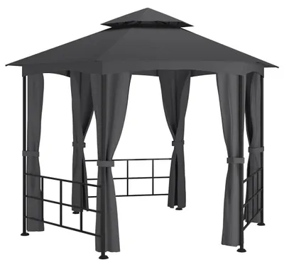 Productafbeelding van vidaXL Paviljoen met zijwanden, 3,1 x 2,7 meter, antraciet