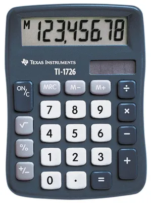 Produktbild von TEXAS INSTRUMENTS Tischrechner TI-1726 Solarbetrieb