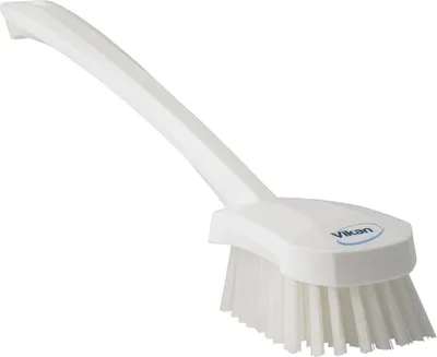 Image de Brosse à long manche VIKAN, dure, entièrement conforme à la norme HACCP 5-blanc