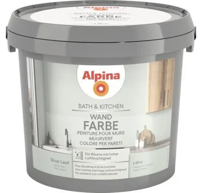 Produktbild von Alpina Bad & Küche Wandfarbe - für Räume mit hoher Luftfeuchtigkeit - Silberfarn 2,5 l