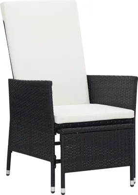 Immagine prodotto di vidaXL Set 3 pezzi da giardino con cuscini in polirattan nero