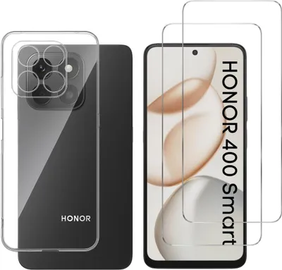 Produktbild von Hülle für Honor 400 SMART mit 2 Displayschutzfolien aus Hartglas Phonillico®